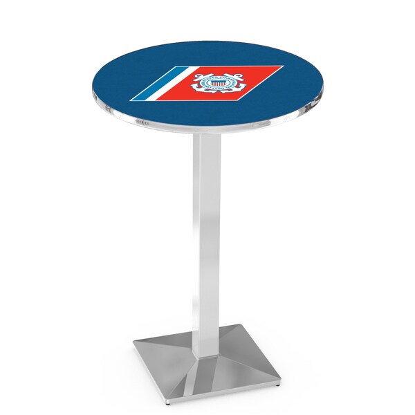 42" Chrome U.S. Coast Guard Pub Table